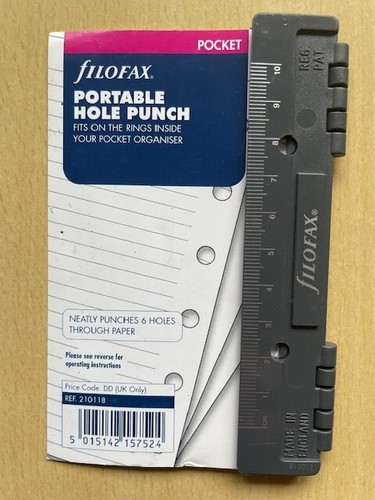 Filofax pocket portable - filofax, hole