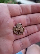 Vintage Girl Guides Melson Products Birmingham Metal Clover Pin Badge