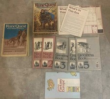 Runequest Deluxe Edition Boxed Set Avalon Hill 3rd Edition 1984 - *Incomplete*