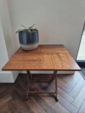 Mid Century Folding Oak Side