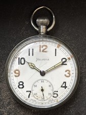 Helvetia Pocket Watch, British Army, WW2, WS19., G.S.T.P.