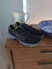 UVEX Steel Toe Cap Safety Boots Black and Green Size UK 12 46 SUPERB