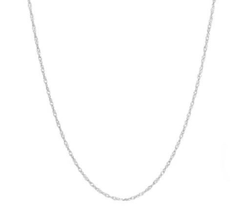 Platinum twisted curb - platinum, 18"
