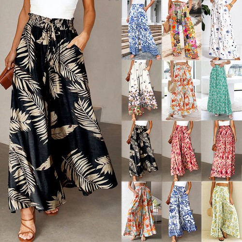 Womens boho floral harem pants - womens,