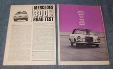 1964 Mercedes-Benz 300se Cabriolet Vintage Road Test Info Article 