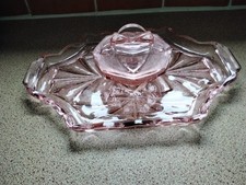 Vintage Art Deco Pink Glass