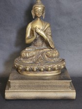 Vintage brass tibetan buddha - vintage,