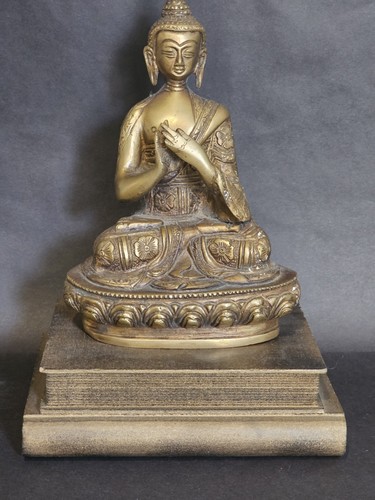 Vintage brass tibetan buddha - vintage,