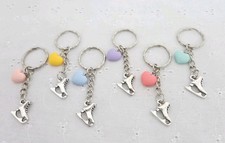 6 Ice Skate Keyrings with