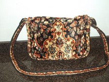 Vintage Carpet Bag company medium flap over carpet shoulder bag