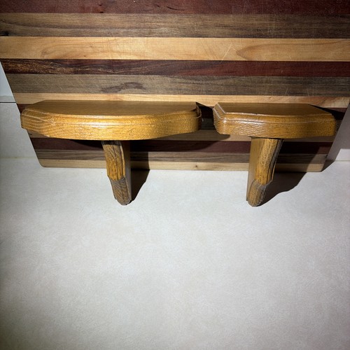 Pair wooden shelves - wooden,