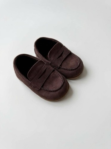 Baby toddler brown - toddler, suede