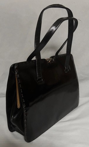 Vintage 1950s 60s black patent - vintage,