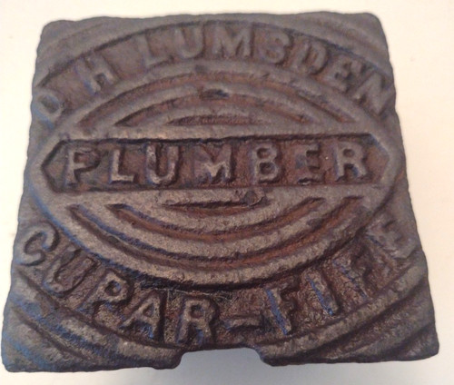 Old lumsden plumber - , d.