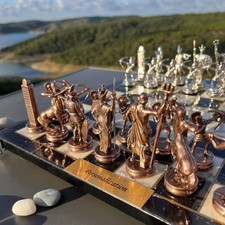 Chess set board crafted - chess, w