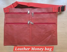 MARKET TRADER HEAVY DUTY 6 POCKET LEATHER MONEY BAG 