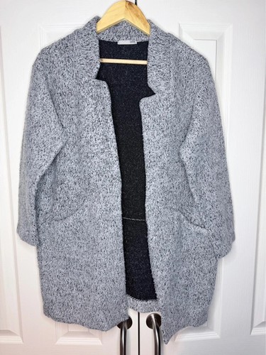 Zara grey bouclé longline - zara,