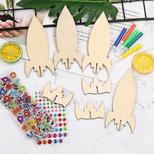 Set wooden diy rocket craft - 1,
