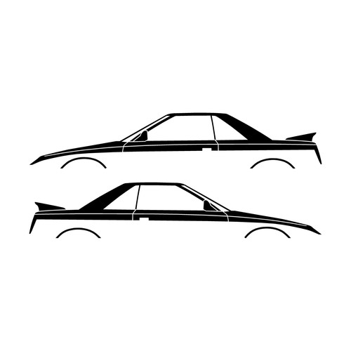 Set car decal stickers - set,