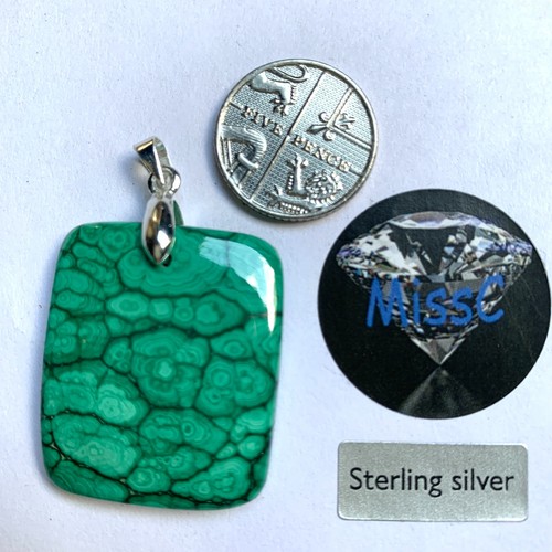 Malachite oblong cabochon - oblong,