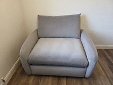 Snug Cloud Sundae 1.5 seat Sofa BedLight Grey Velvet