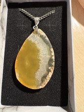Polished Agate Slice Pendant
