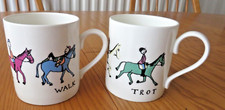 2 x McLAGGAN SMITH SCOTLAND TYRRELL KATZ Pony Walk ~ Trot China Mugs