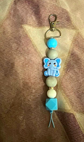 Silicone beaded key - silicone, ring