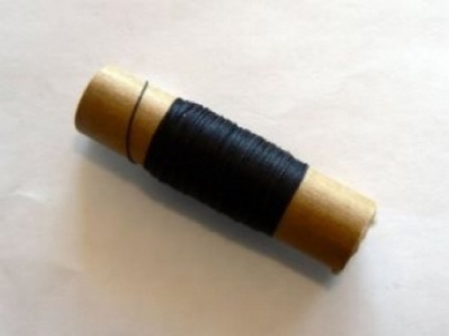 Black hemp rigging thread - black,
