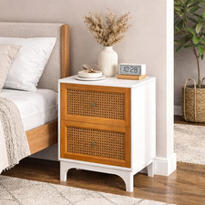 Rattan Nightstand 2 Drawer