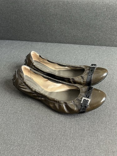 Tod khaki patent - khaki, leather