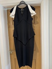 roland mouret dress  Black And White UK 14