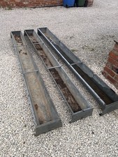 3 x Galvanised Sheep Troughs Feeders Planters