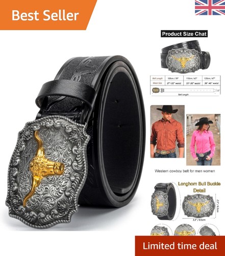 Men western cowboy belt with - western,
