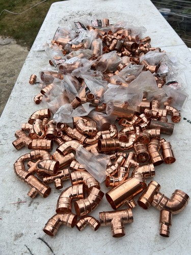 300 copper fittings - job, lot