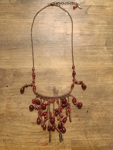 People tree red beaded - red,