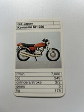 Ace Trump Card Game-Motorcycles Kawasaki KH 250 1970's