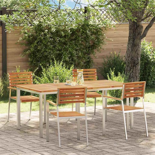 Garden dining set pcs brown - pcs,