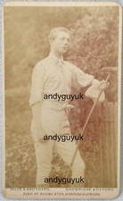 CDV RARE EARLY POLO PLAYER HORSE RIDER MALLET HANDSOME SPORT GAY ANTIQUE PHOTO