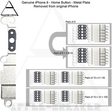 iPhone 8 & 8 Plus Home Button Metal Plates Brackets And Screws Genuine Lot