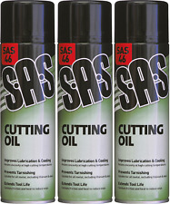 3 x SAS Cutting Oil Spray Cutting Fluid Lubricant Aerosol 500ml - SAS46