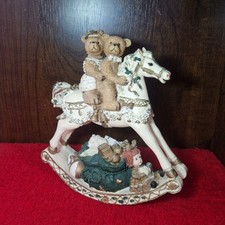 ? Regency Fine Arts “Teddy Bears on Rocking Horse” Figurine – Victorian...
