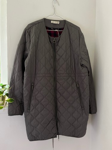 Collarless grey quilted - h&m,