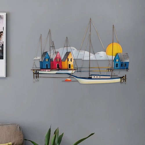 Metal sailboat wall decor - metal,