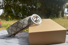 Gucci belt -size 120cm-SIlver buckle