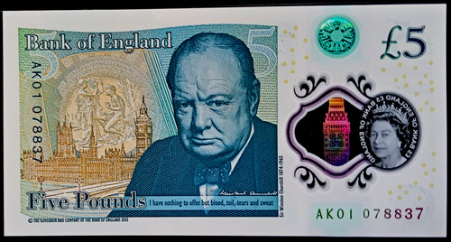 Boe uncirculated polymer - uncirculated, £5