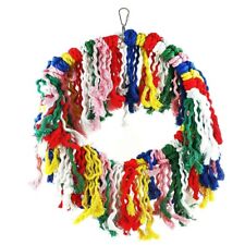 ADVENTURE BOUND CHUNKY COTTON RING PARROT PREENING CAGE TOY SWING AFRICAN GREY