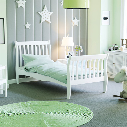 3ft single bed white wooden - bed,