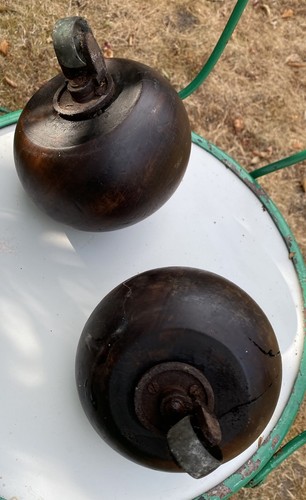 Pair antique round - pair,