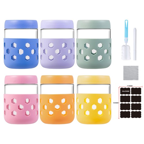 Glass food storage jars 480ml - storage,